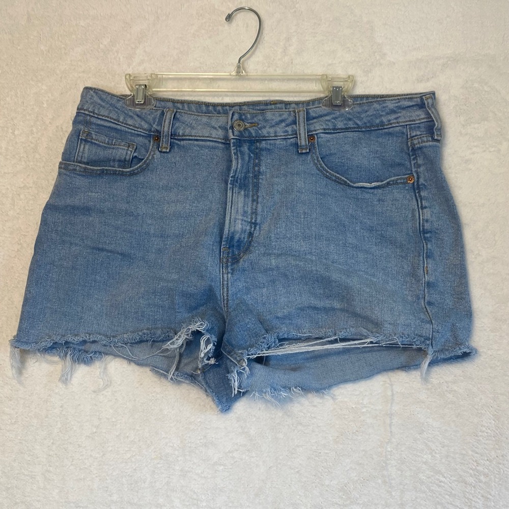Old Navy Womens Size 16 High Rise OG Straight Frayed Hem Denim Jean Shorts